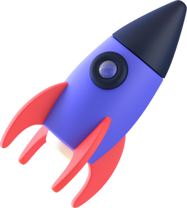 3D Floating Element Rocket